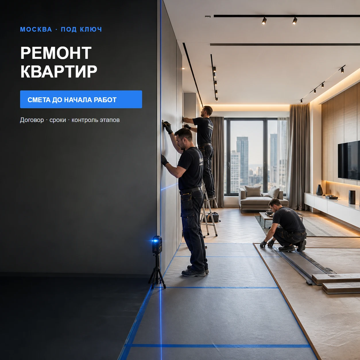 Креатив ремонта квартир под ключ в Москве